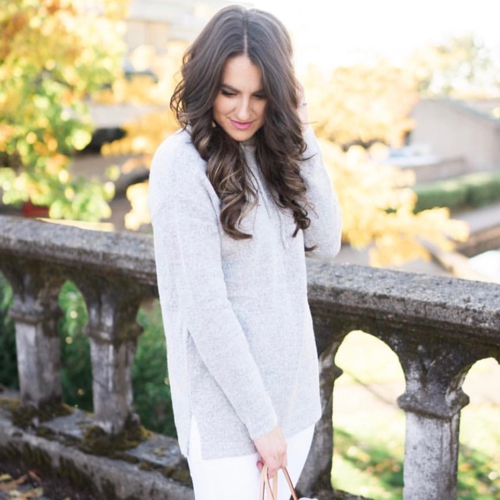 Redress boutique grey cowl neck sweater
